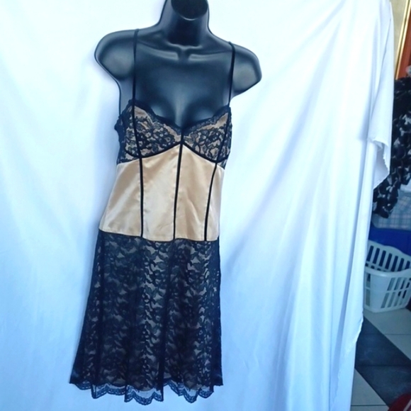 Laundry by Shelly Segel Lace satin cocktail  dress, sz 8, NWT - Picture 1 of 8